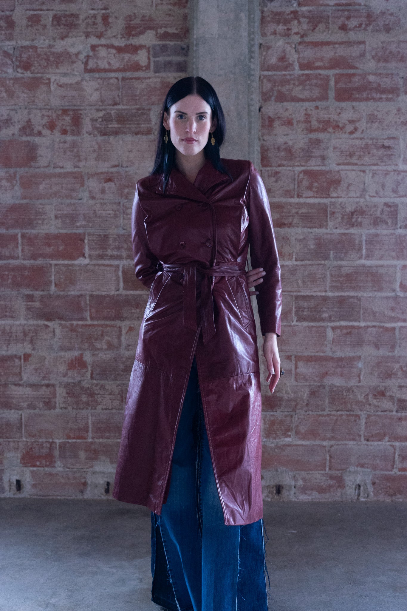 Vintage Bilermain Leather Trench Coat