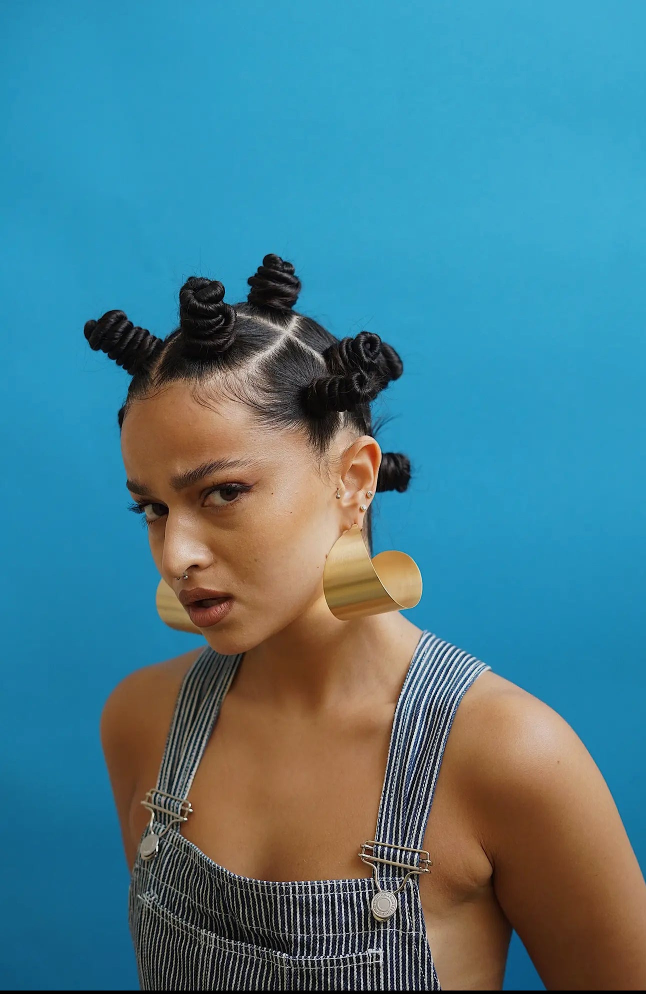 Sculptural Circular Big Hoop Statement Earrings