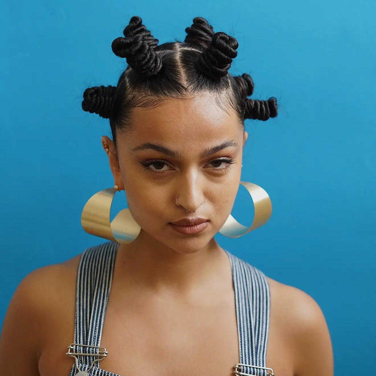 Sculptural Circular Big Hoop Statement Earrings