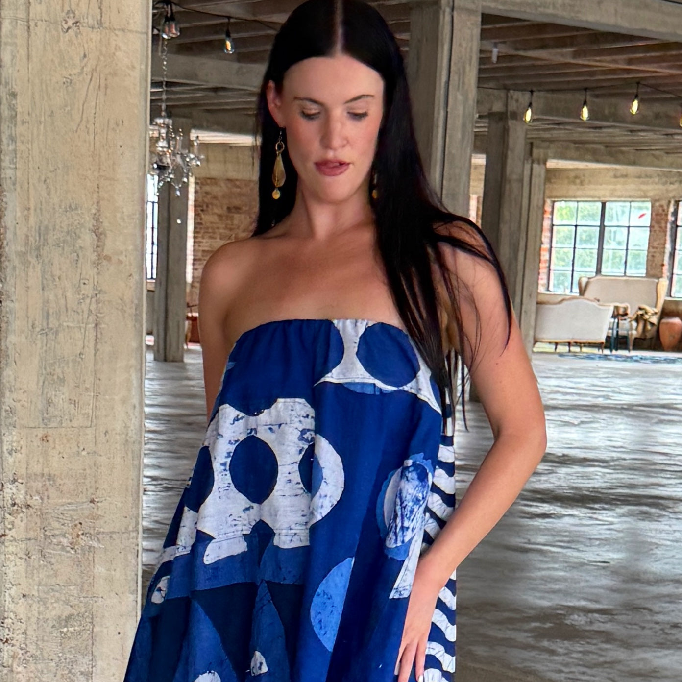 Dye Lab x M&Ps Strapless Maxi