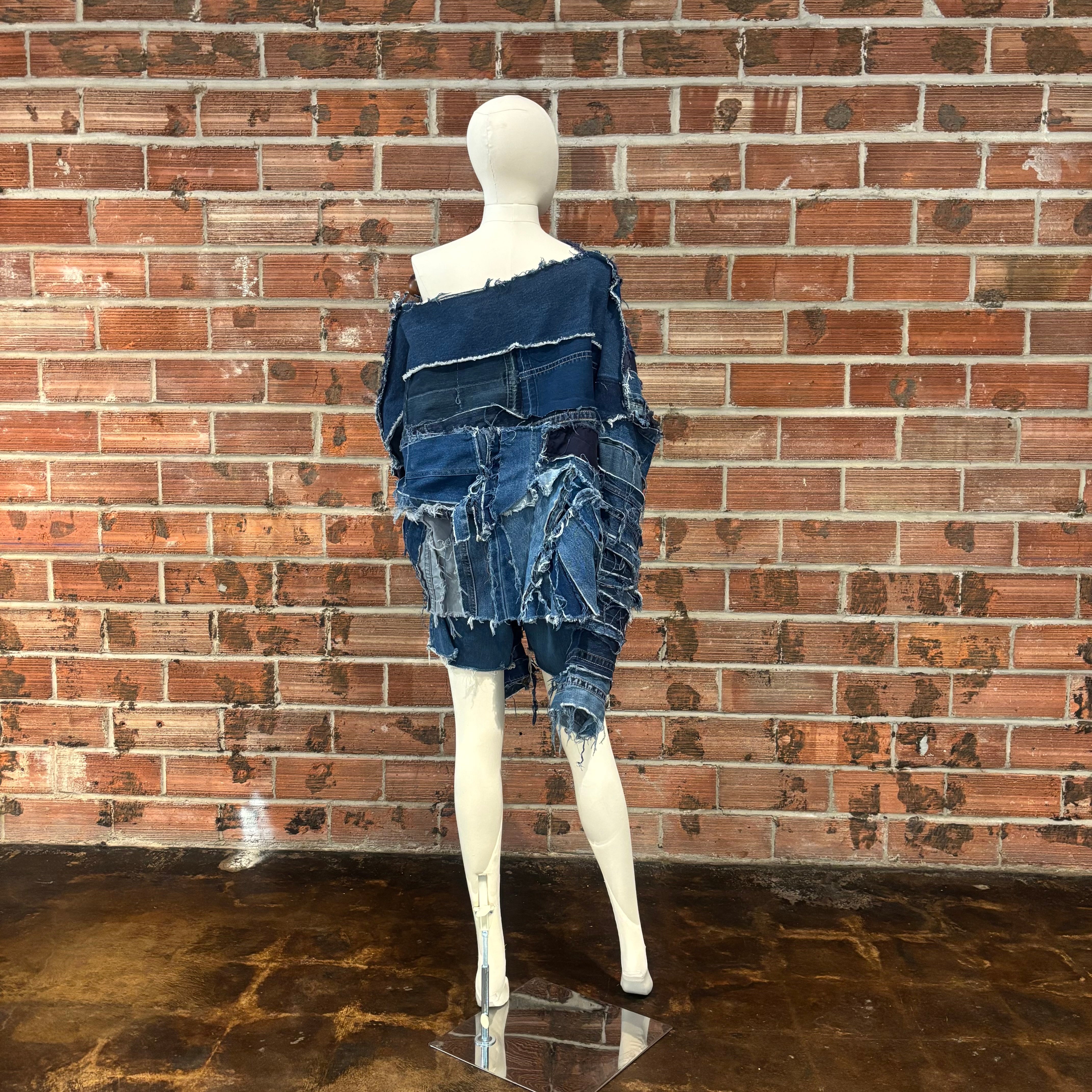 Pieced Denim Tunic
