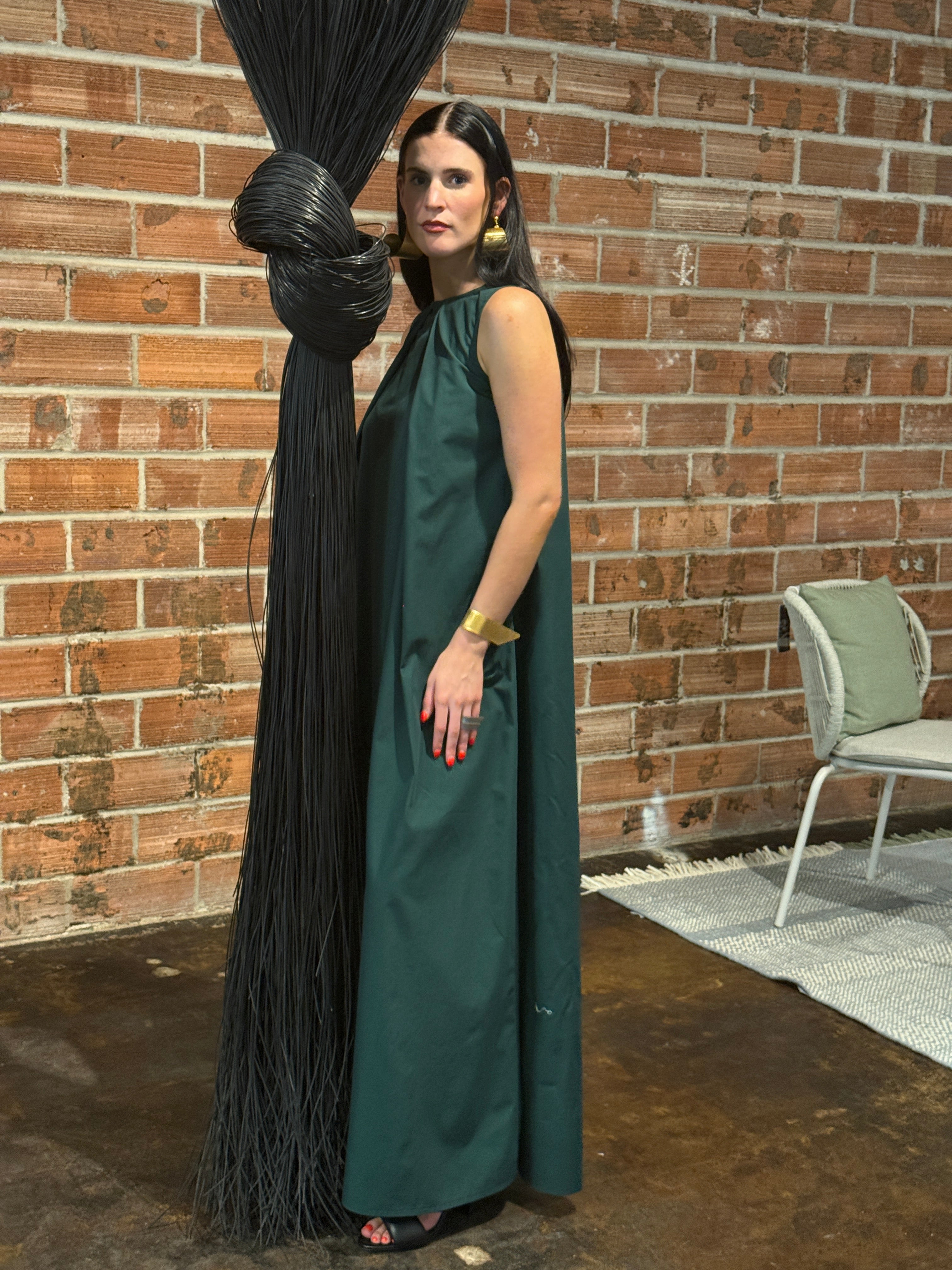 The Poplin Pleated Maxi