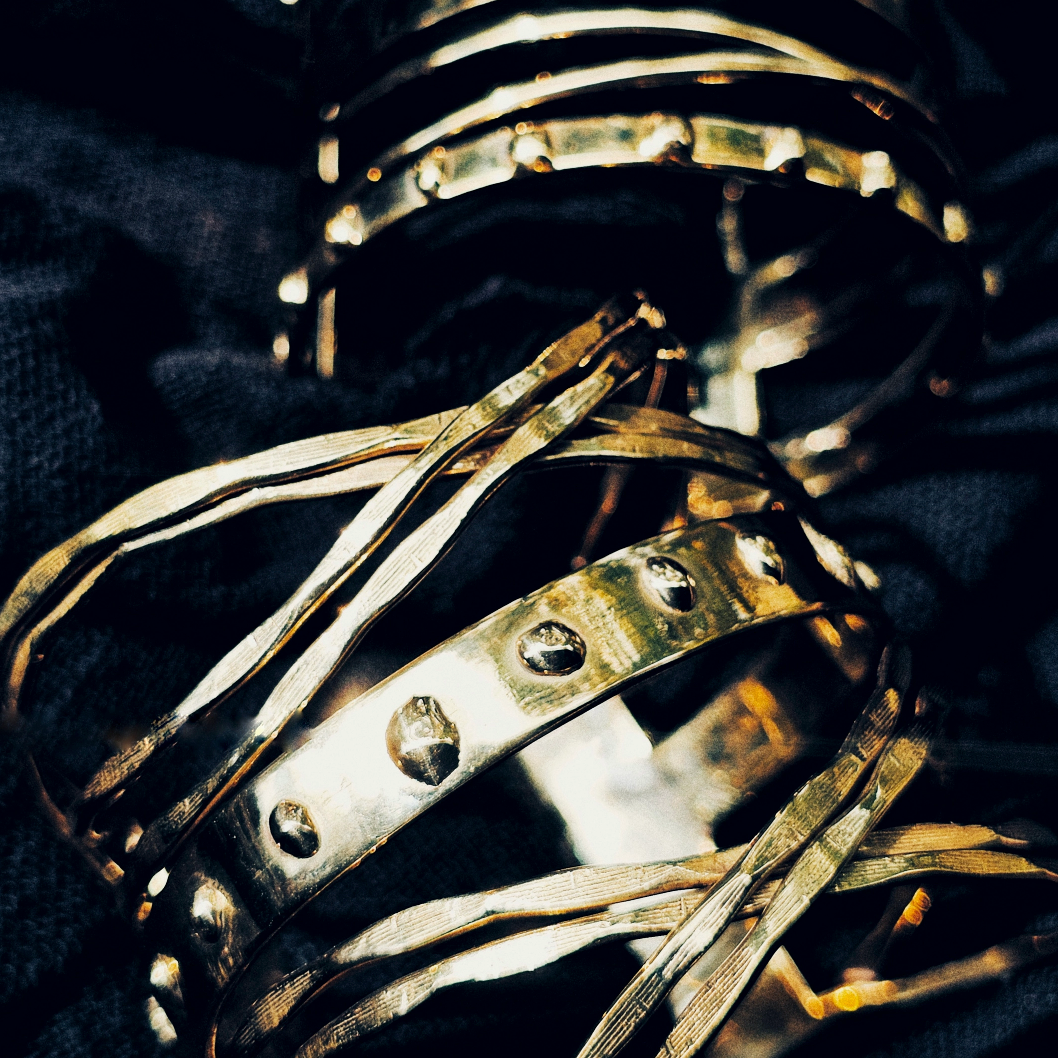 Brass Multi Layered Handcrafted Cuff Bracelet