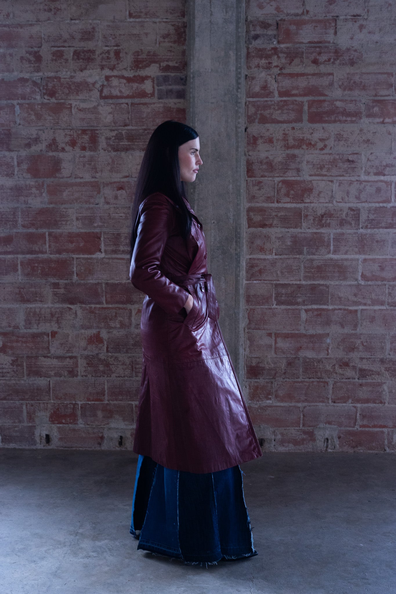 Vintage Bilermain Leather Trench Coat