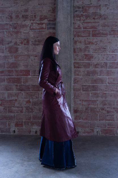 Vintage Bilermain Leather Trench Coat