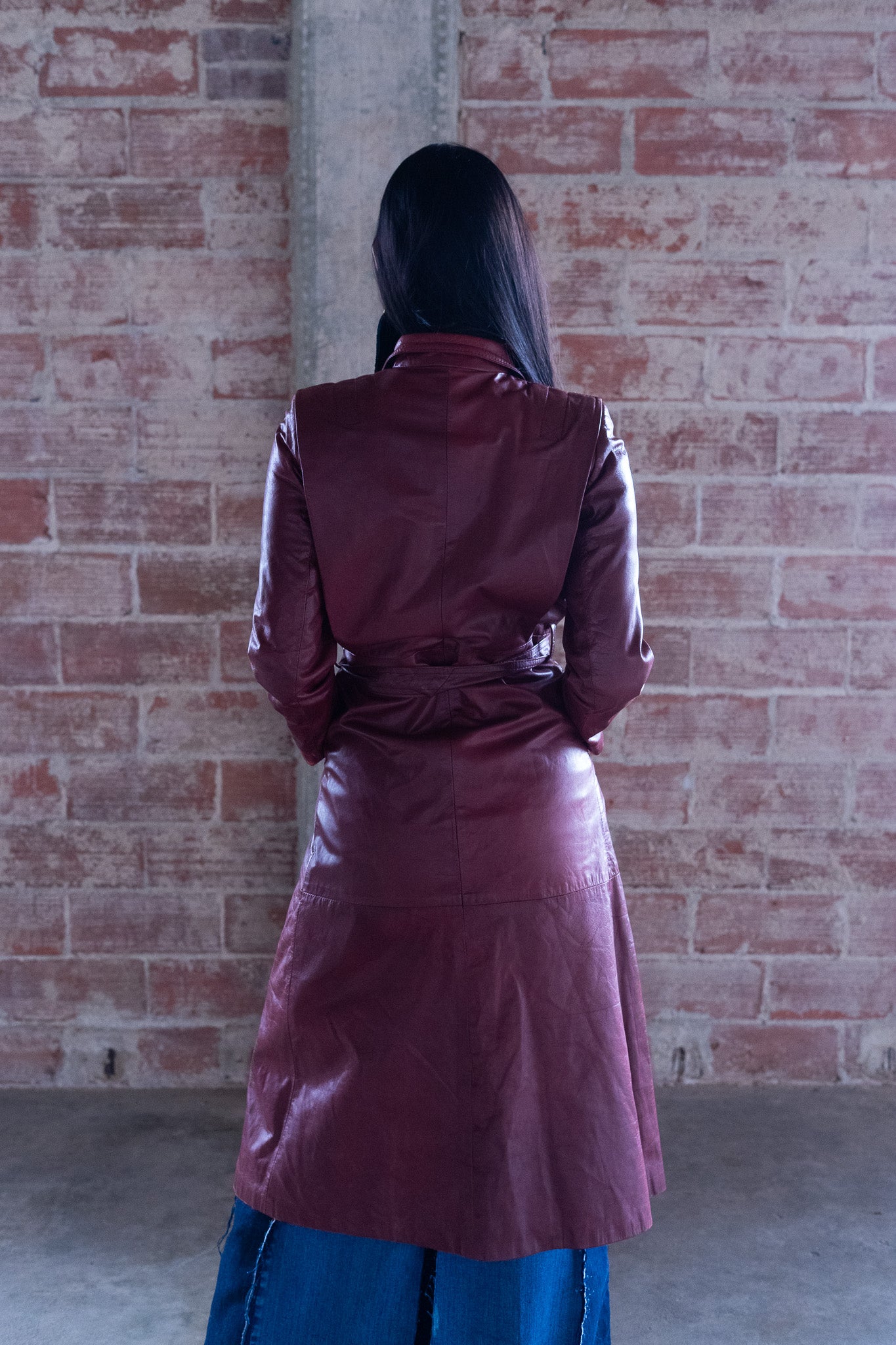 Vintage Bilermain Leather Trench Coat