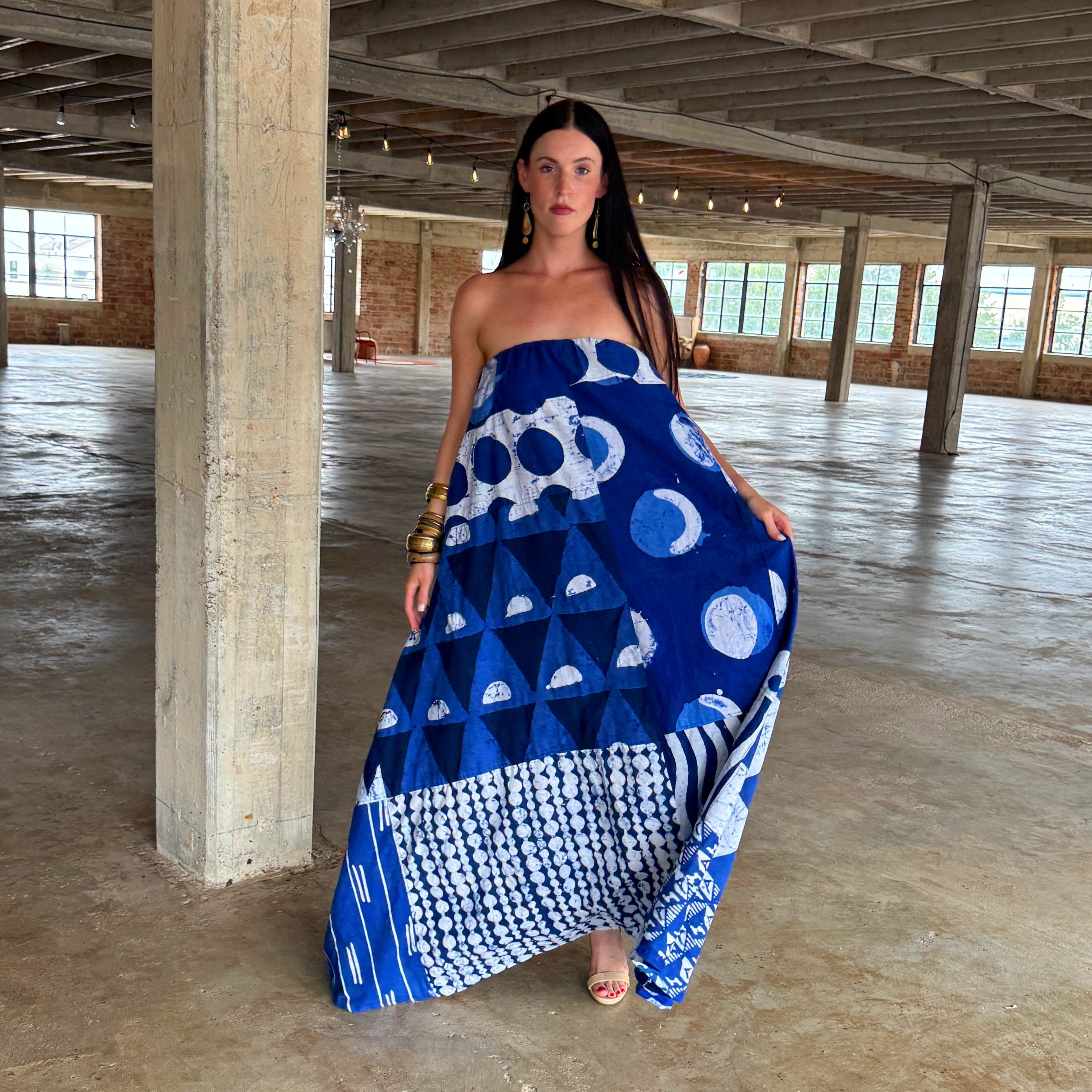 Dye Lab x M&Ps Strapless Maxi