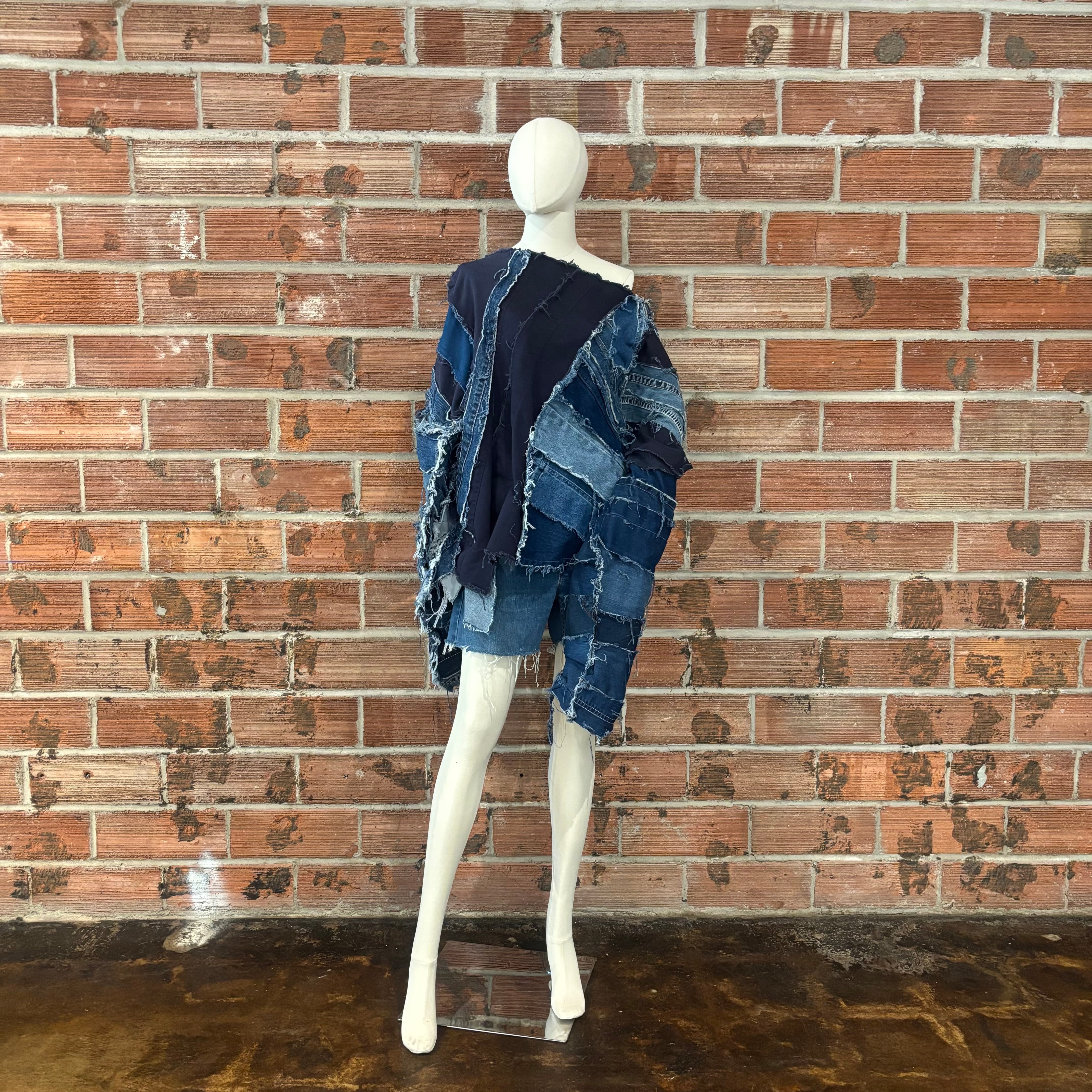 Pieced Denim Tunic
