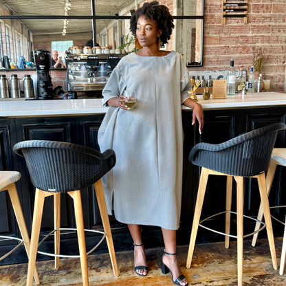 cocoon linen dress Cocoon Dress in Oat Linen S