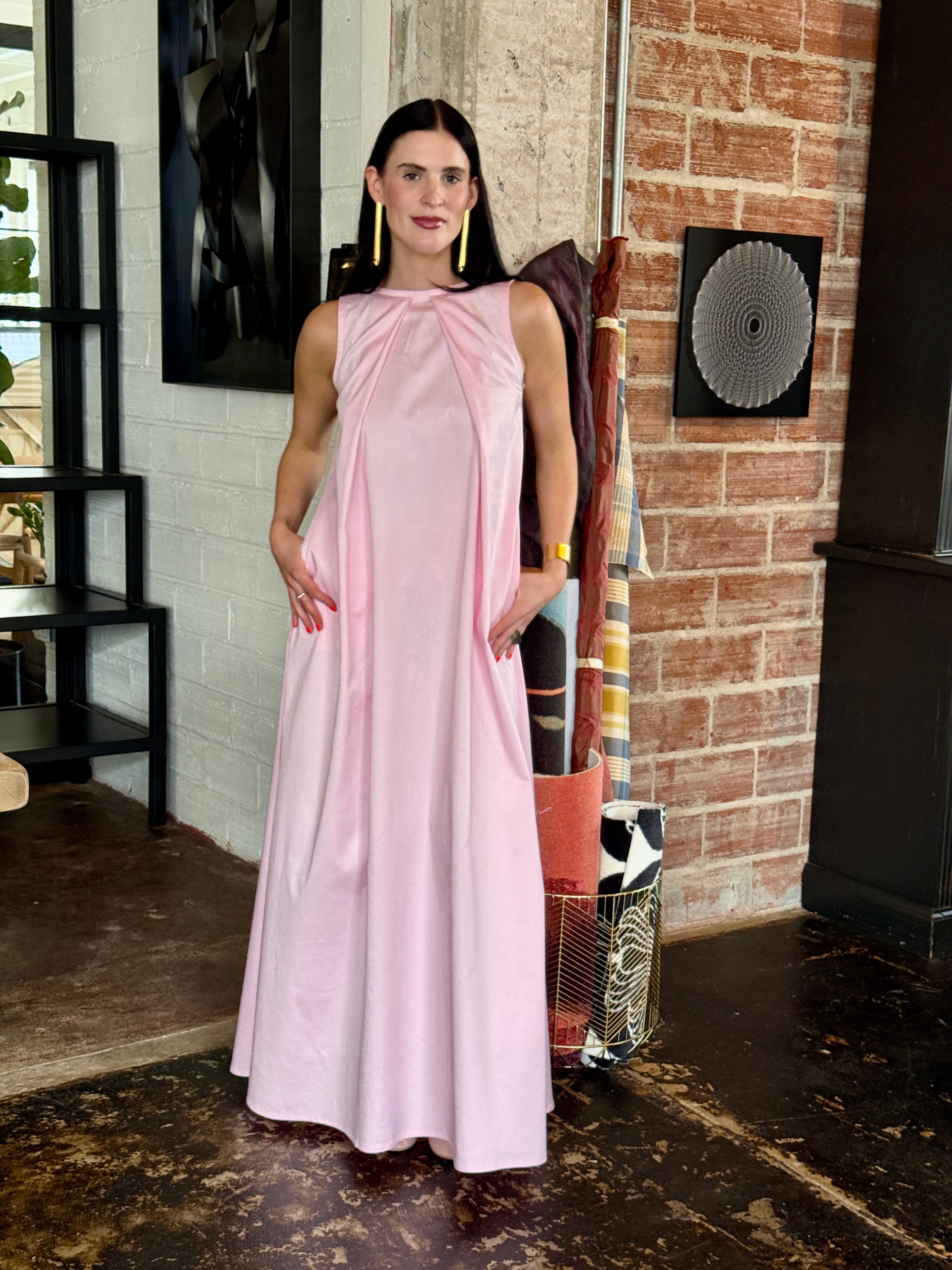 The Poplin Pleated Maxi