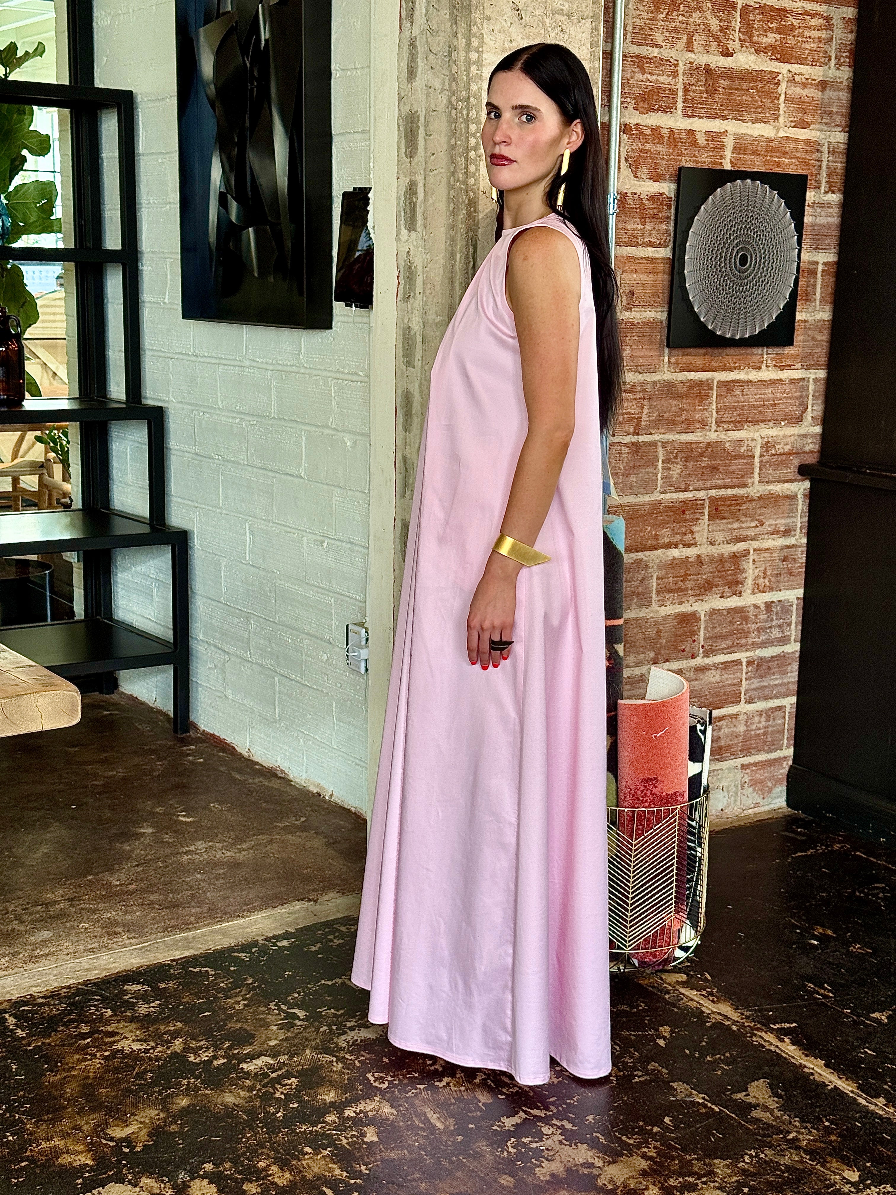 The Poplin Pleated Maxi