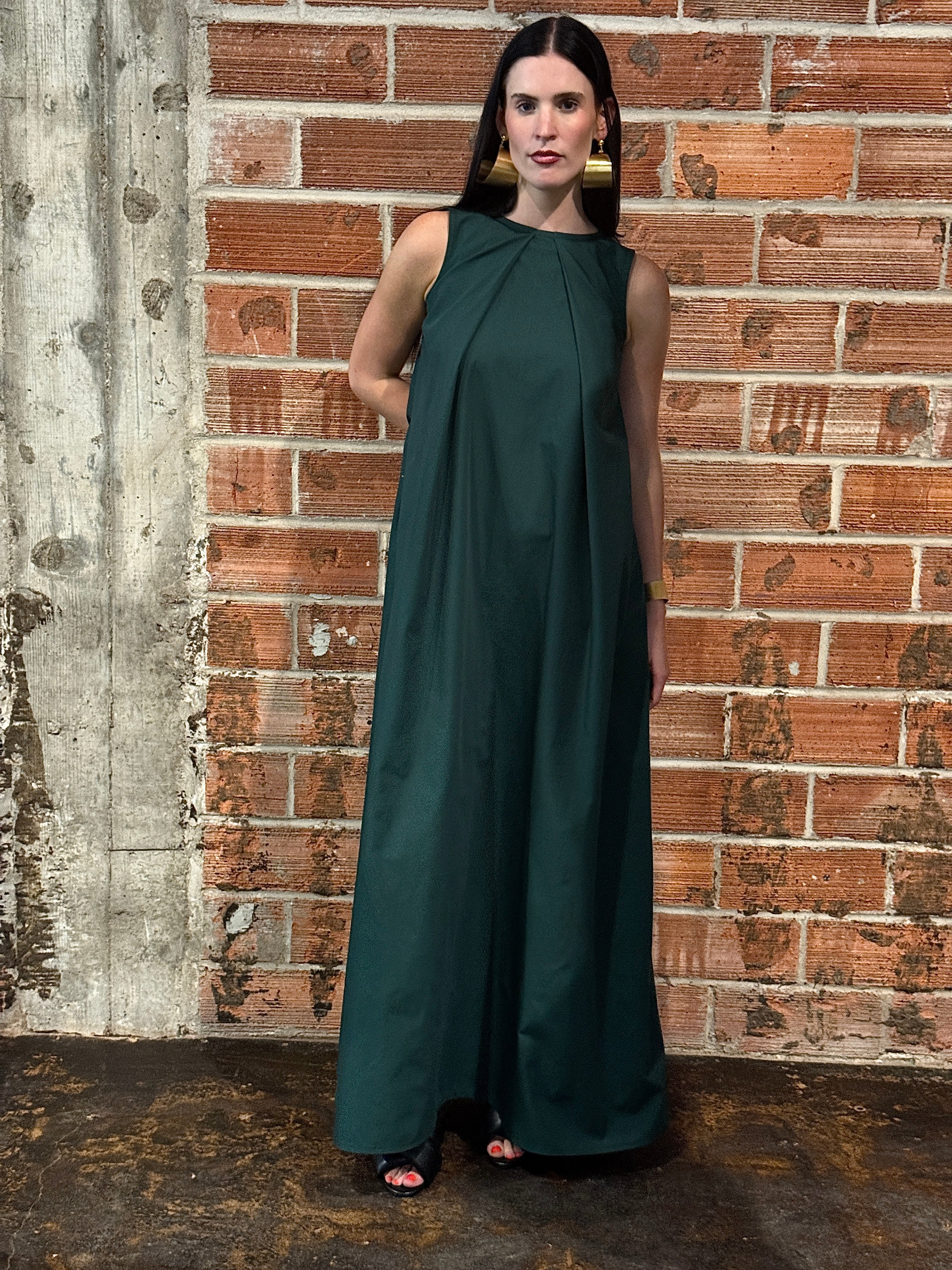 The Poplin Pleated Maxi