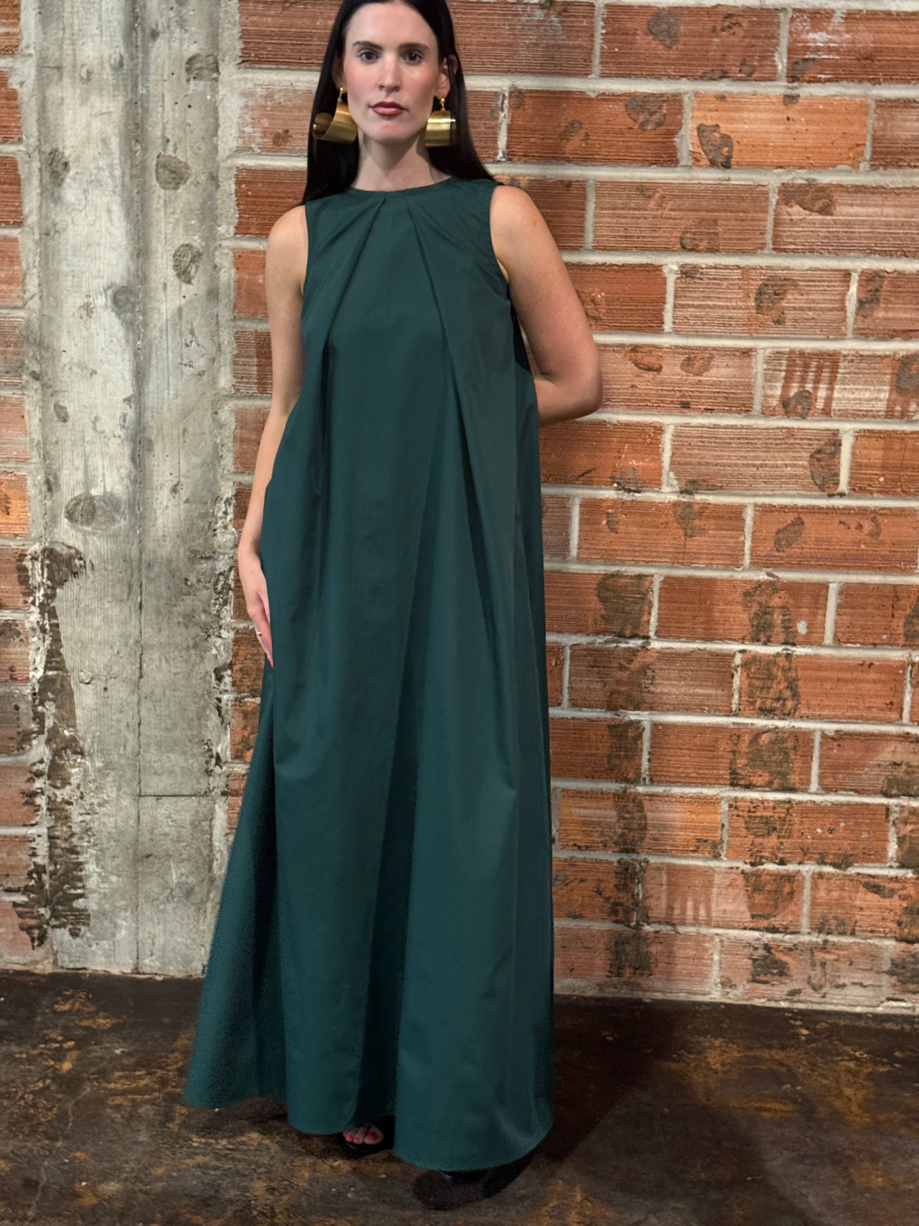 The Poplin Pleated Maxi