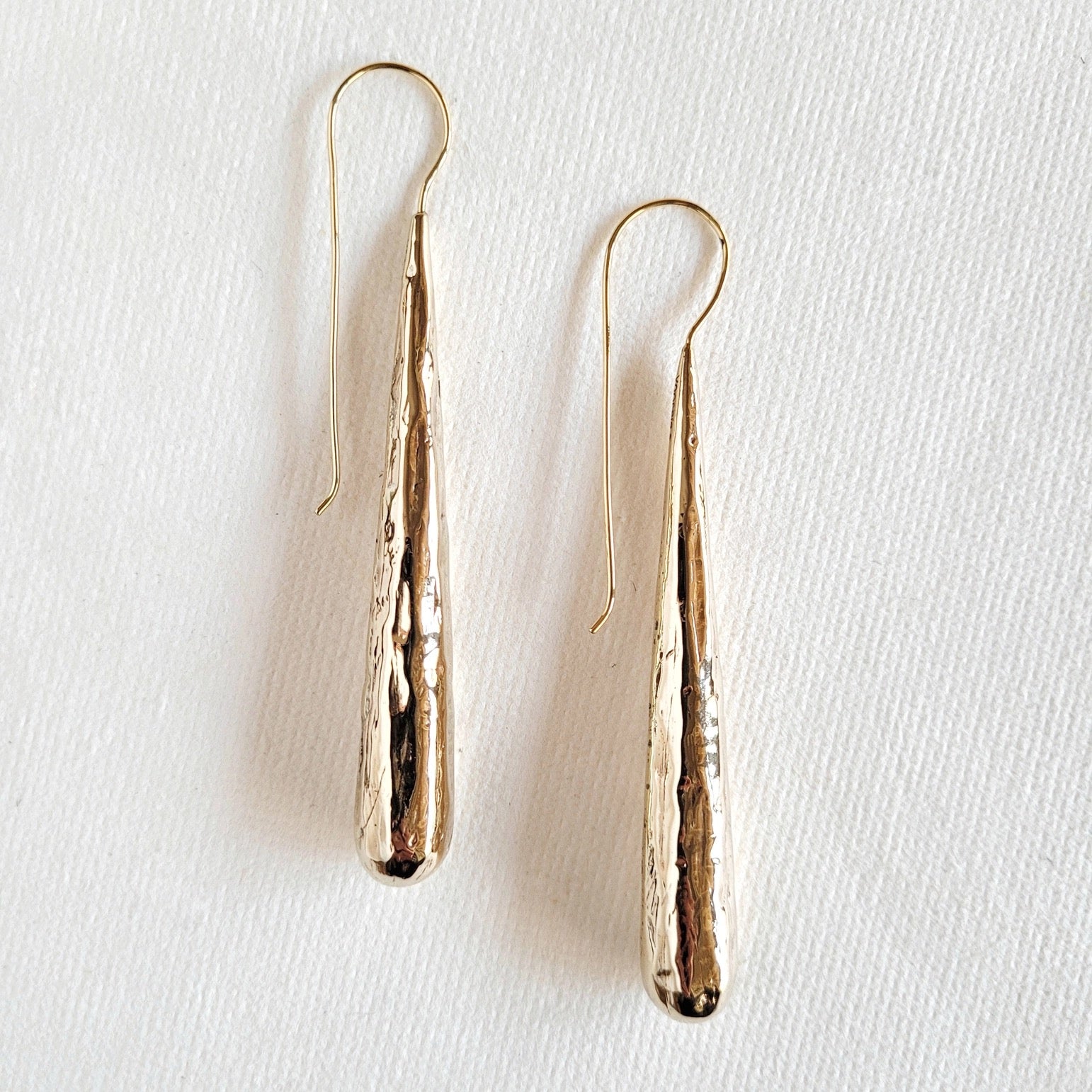 Handcrafted Teardrop Long Pendant Earrings