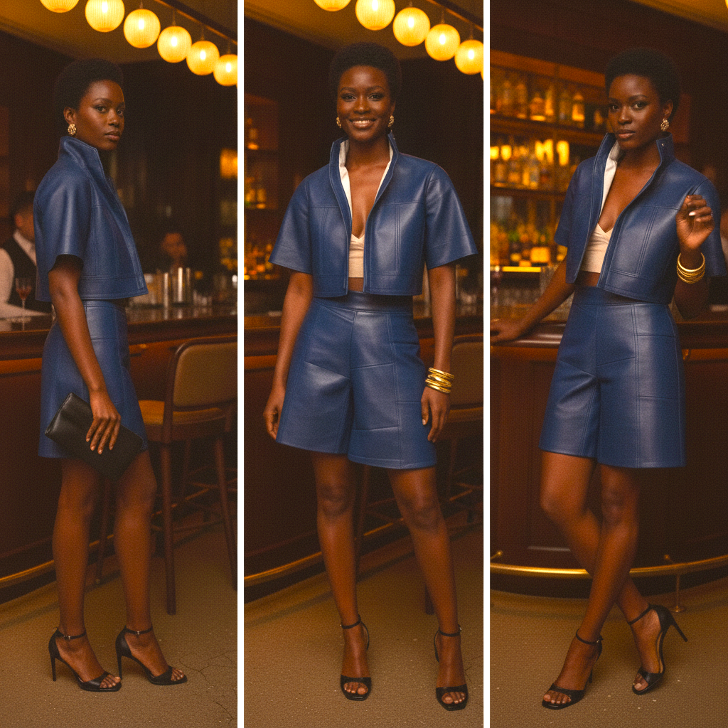 Southwest Leather X M&Ps Cropped Jacket & Shorts