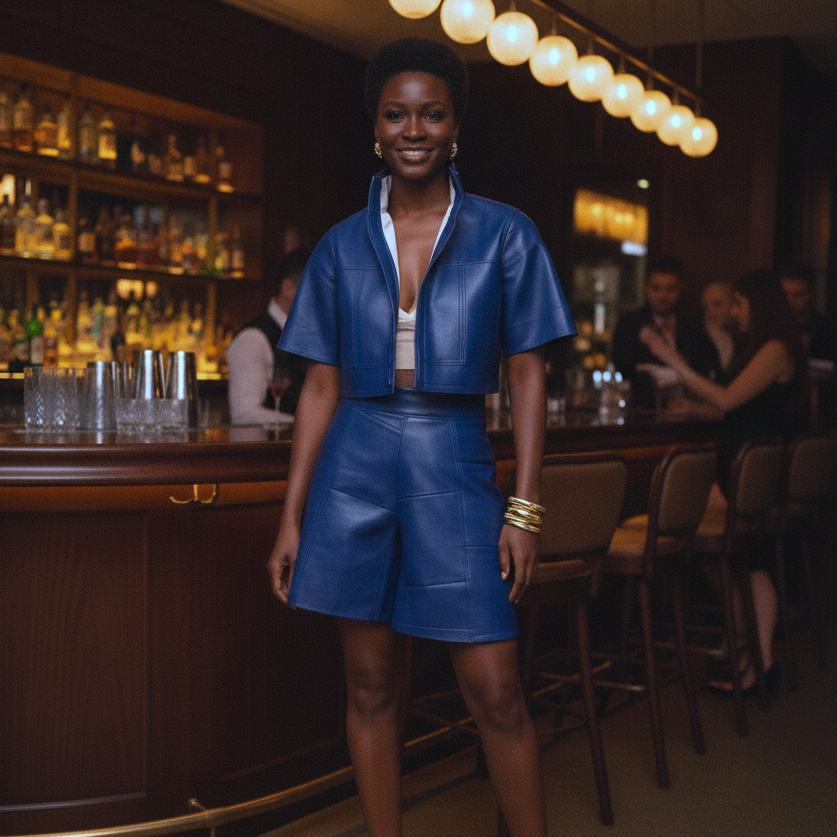 Southwest Leather X M&Ps Cropped Jacket & Shorts