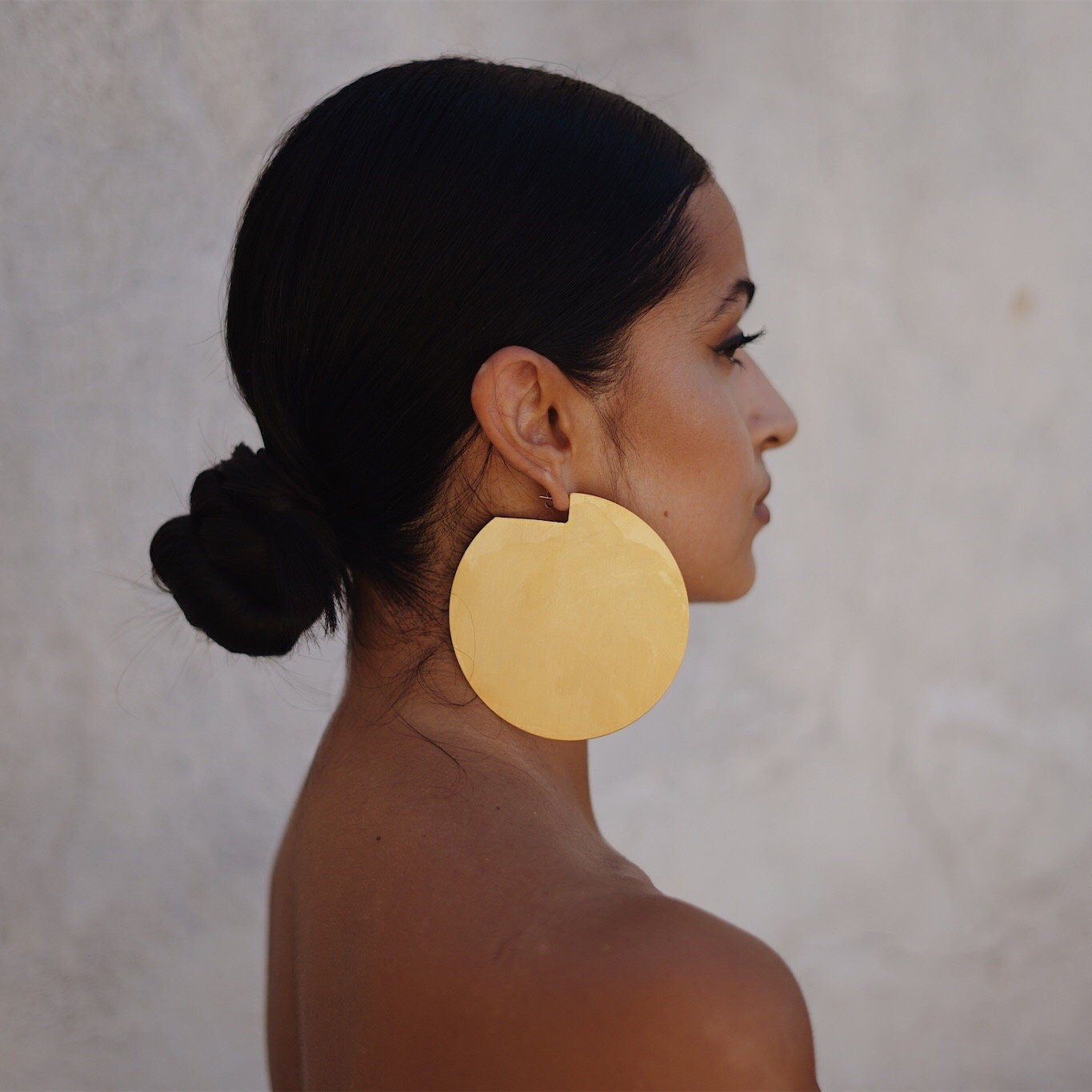 Handcrafted Large Geometric Circle Earrings
