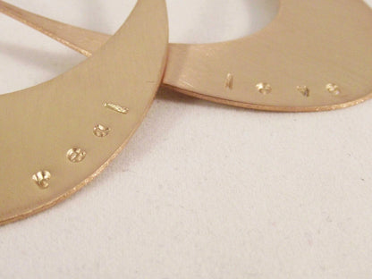 Handcrafted Large Oval Hoop Earrings