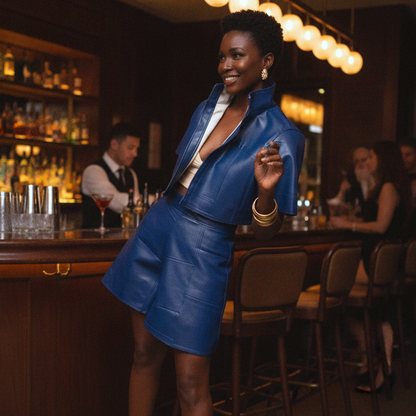 Southwest Leather X M&Ps Cropped Jacket & Shorts
